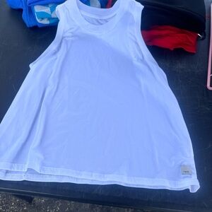 Vuori White Sleeveless Performance Tank